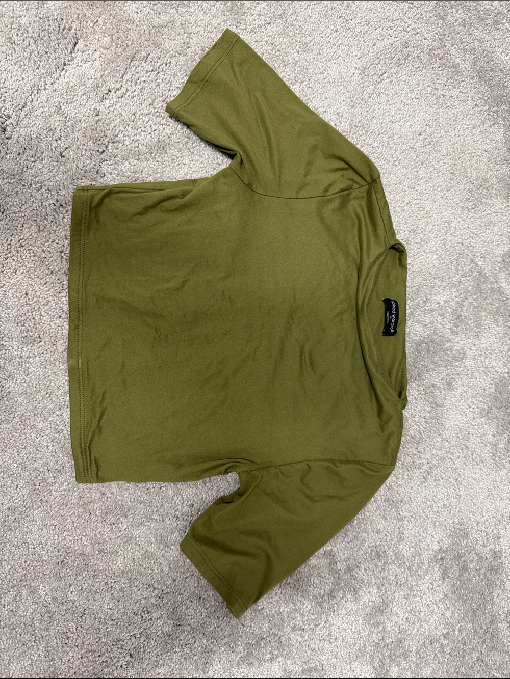 Green naked wardrobe crop top